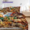 Wildlife Pattern Bedding Quilt Set Quilt Cover Pillowcase Home Decoration Birthday Gift (1 * duvet cover + 2 * pillowcase, without core)