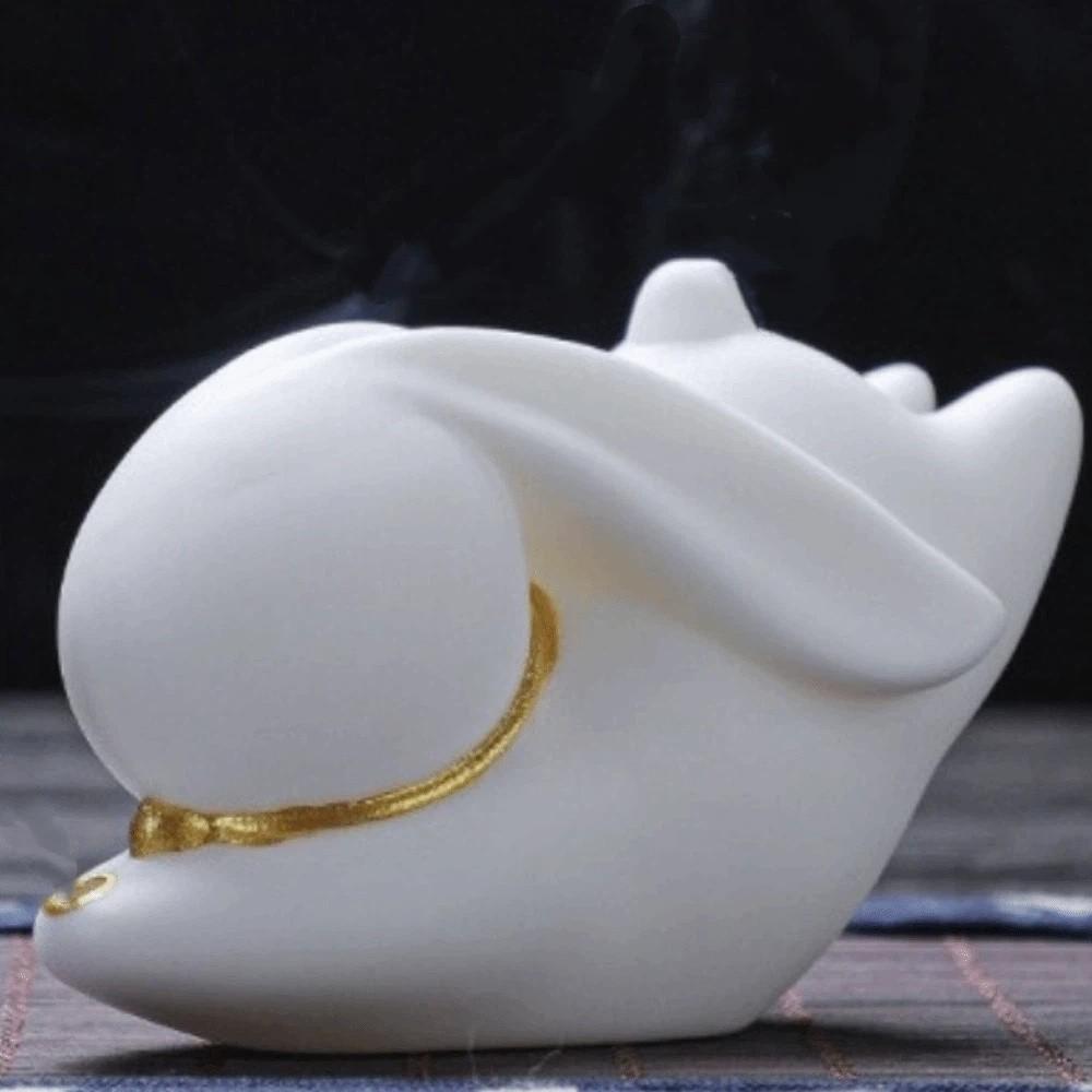 Cute Cat Incense Burner Holder Handmade Craft Desktop Ornament Incense Stick Holder Temples