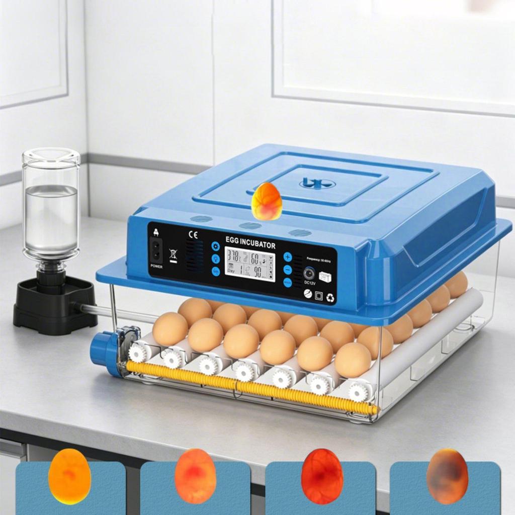 Инкубатор для яиц Внешняя заливка воды Выводной инкубатор для выведения куропаток гусей синий