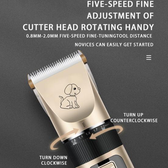 Машинка для стрижки домашних животных с зарядкой через USB, перезаряжаемые инструменты для ухода за шерстью, мощные, острые, электрические