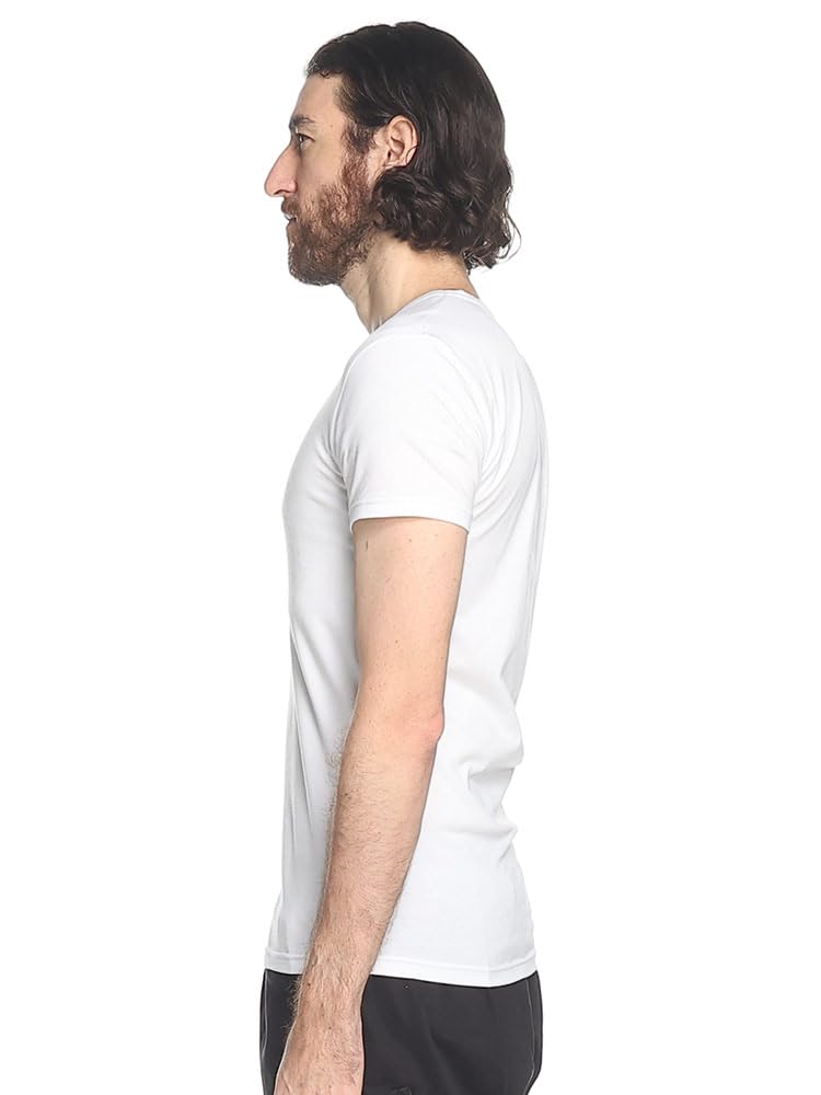 Emporio Armani One-Point V-Neck Short Sleeve Undershirt [EAU110810CC729] White/L [Parallel Import]