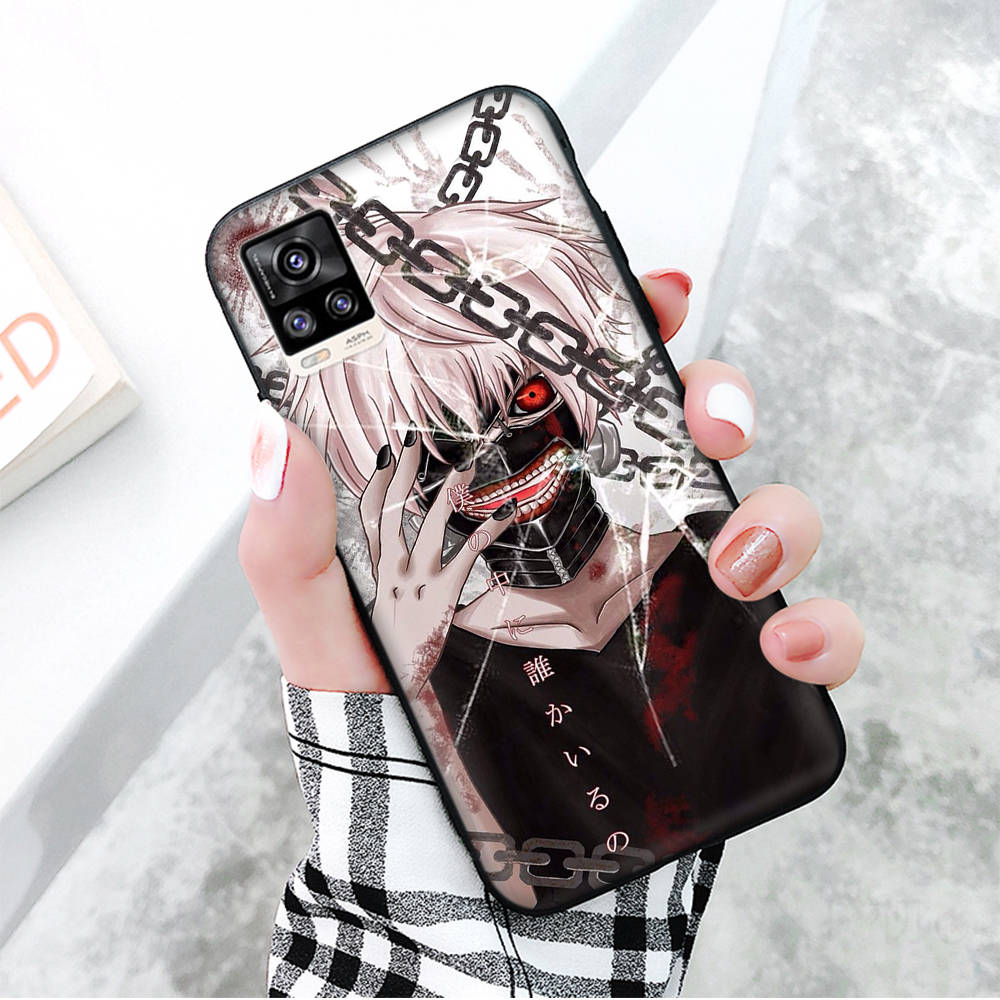 Черный чехол для Xiaomi Poco X6 X4 M5 M6 F5 F6 C65 C55 C50 C51 C40 Pro Redmi 14C A3X 13C 12C 11T 10A 9C Note 7 6 8A Plus D-56 Tokyo Ghoul Anime