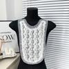 Mesh Heavy Industry Bead Embroidery Feather Lace Front Piece Collar Embroidery Piece Diy Hand Sewing Front Collar