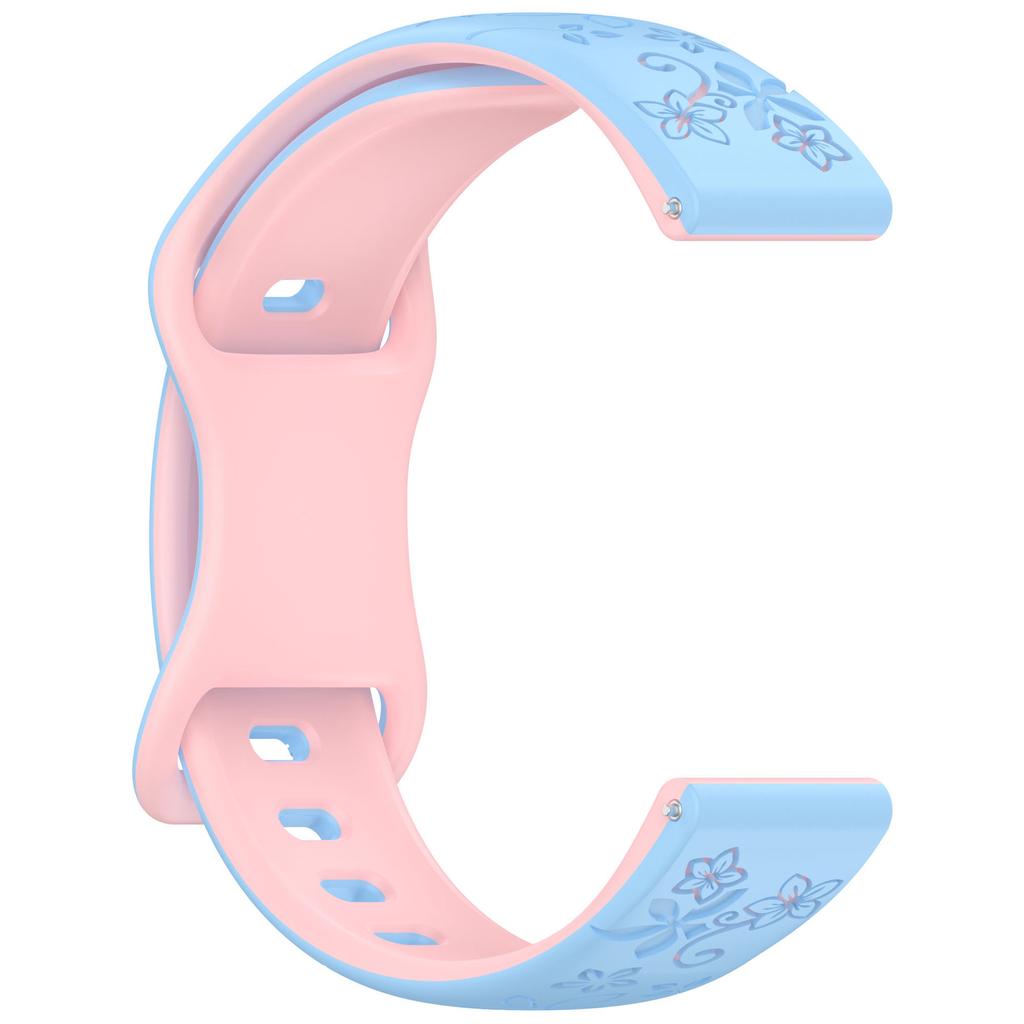 18mm 20mm 22mm Floral Engraved Band for Samsung Galaxy Watch 7 6 5 4 Cute Fancy Silicone Strap For Huawei Watch GT4 5 Pro/Active 2 Correa