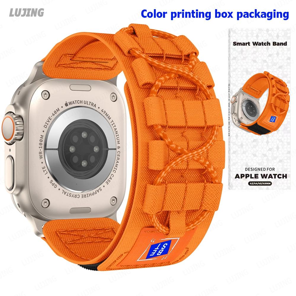 Нейлоновый ремешок с петлей Alpine для Apple Watch Ultra 2, 49 мм, ремешок 42 мм, 44 мм, спортивный браслет для iWatch Series 9, 8, 7, 45 мм, 6, 5, 4 se Correa