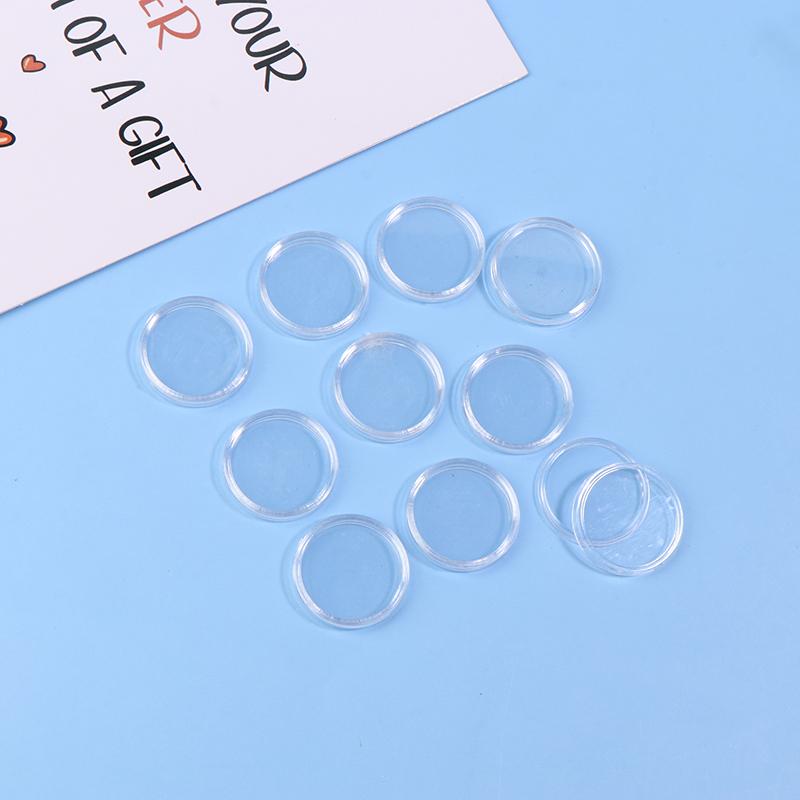 10Pcs 9Sizes 18-40Mm Clear Plastic Protector Capsules Containers Case For Token Coin Collection Transparent Holder Boxes