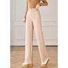 Women's High-Waist Soft Straight Wide-Leg Tie-Waist Pants