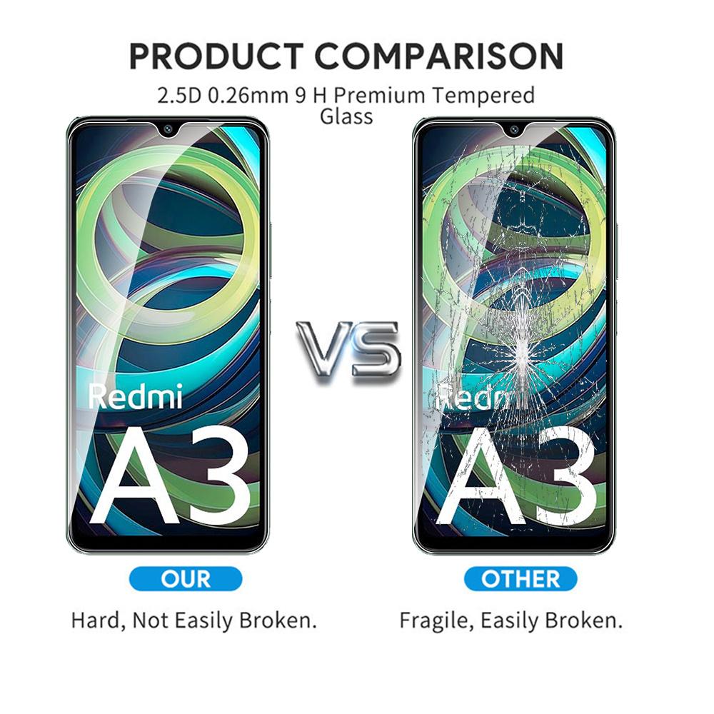 Защитное стекло 4в1 + пленка для объектива для Redmi A3/A3X Redmi A3 4G, Защитное закаленное стекло для камеры, HD прозрачное