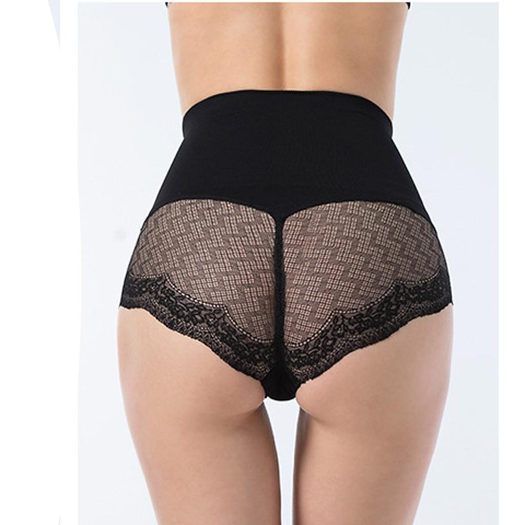 Women's Mid Waist Shaping Pants Large Lace Underwear Tight Fit Body Tight Pants