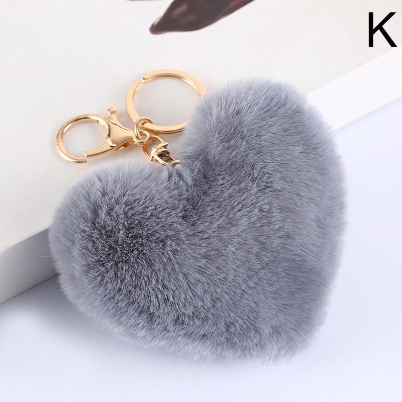 1 шт. помпон сердце любовь брелки плюшевые шарики из меха пушистая модная сумка ювелирные изделия женские украшения автомобиля