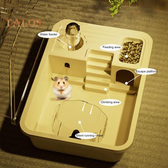 Большая клетка для хомяка, открывающаяся сверху, клетки для морских свинок с бутылкой с водой, колесо для упражнений, двухслойный домик для маленьких животных, для кролика, мышей, ежа