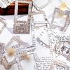 40 шт./компл. декоративная рамка для скрапбука, винтажная полая белая крафт-бумага, толстая толстая планировщик, дневник, журналист, декоративная открытка, принадлежности для самостоятельного изготовления