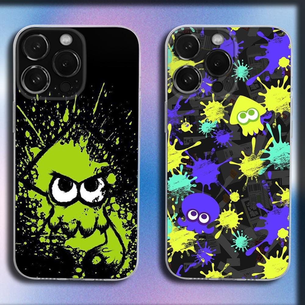 Чехол для телефона S-Splatoon 3 для iPhone 16,15,14,13,12,11 Plus,Pro,Max,XR,XS,X,Plus,SE,Mini Прозрачный Мягкий Чехол