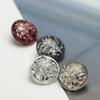 5 шт. Креативные пуговицы с магматическим узором, Роскошные прозрачные пуговицы на ножке из смолы, Аксессуары для одежды