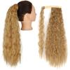 XINRAN Corn Wavy Long Ponytail Synthetic for Women Hairpiece Wrap On Clip Hair Extensions Black Brown Pony Tail Blonde Hair