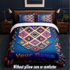 Decorative Artwork Theme Custom Text Or Name 3Pcs Bedding Set,1 Flat Sheet & 2 Pillowcases Personalized Home Bedding