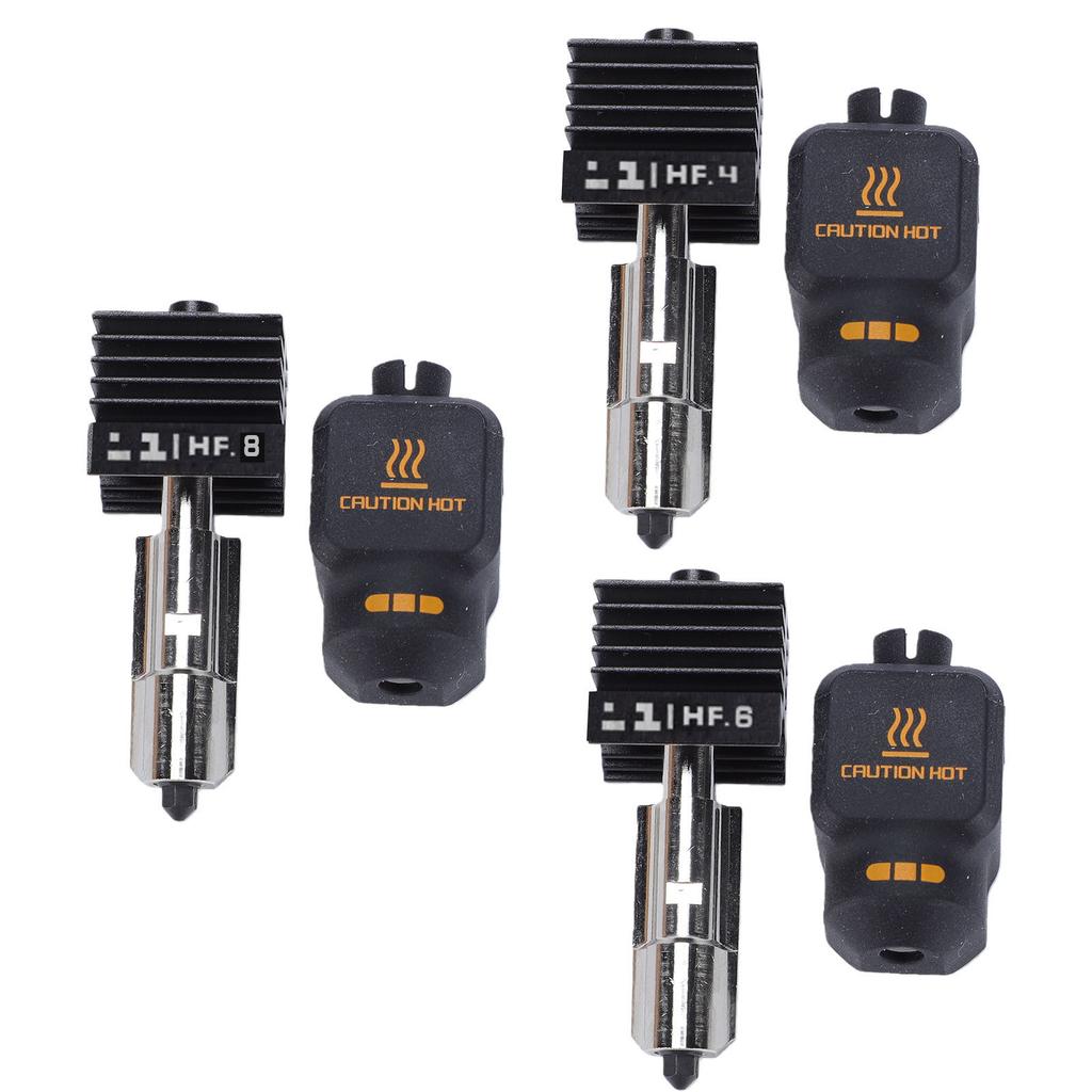Запасной комплект хотенда для Bambu Lab H2D H2S H2C P2S 0.4 0.6 0.8MM Закаленная стальная насадка с силиконовым чехлом