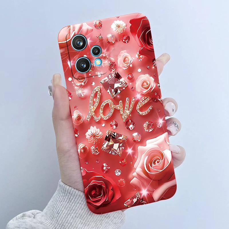 Чехол для телефона Realme 9 Pro Plus RMX3392 RMX3393 Дизайн 'Цветочная Девочка' Мягкий Силикон ТПУ Задняя Панель Для Realme9 4G RMX3521 Чехлы