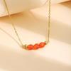 Женское регулируемое ожерелье-цепочка с камнем, уникальный модный аксессуар, ожерелье из нержавеющей стали для повседневной носки