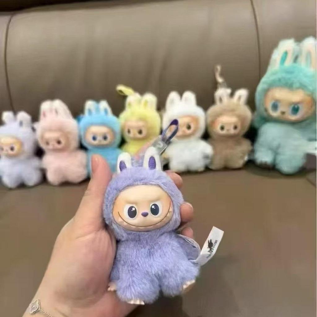 Labubu New 4th Generation Mini Edition Vinyl-Face Plush Doll Blind Box Backpack Accessory Keychain Christmas Gift Children's Hand Puppet Toy