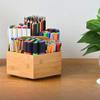 Настольный органайзер, ящик для хранения, вращающийся держатель для телефона, деревянная канцелярская ручка, карандаш