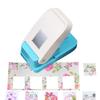 Square Hole Punch Large Portable Manual Ergonomic Square Hole Postage Craft Puncher for Cardboard Scrapbook Postage Envelope