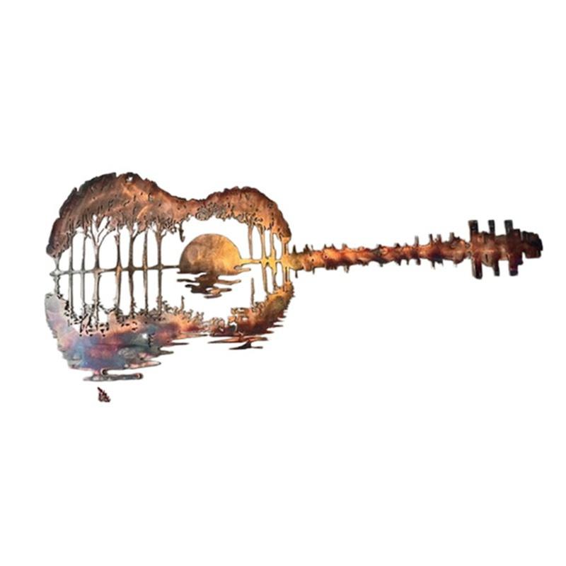 Abstract Guitar Metal Guitarist Art Ideal Gift for Guitar Lover Hanging Ornament Home Decoration