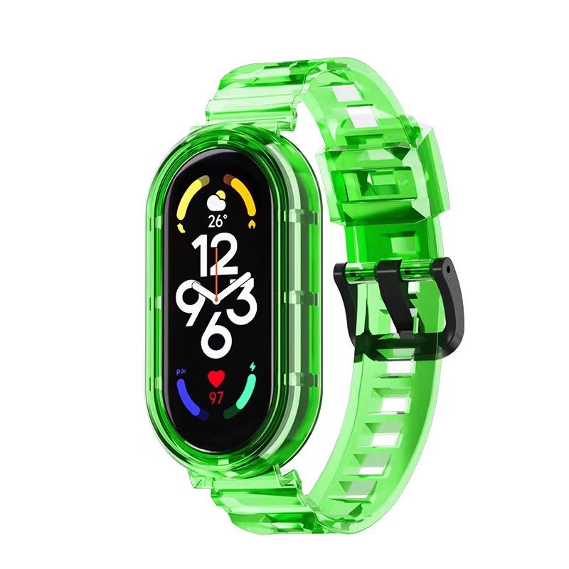 Прозрачный ремешок+чехол для Xiaomi mi band 10 9 8 nfc miband сменный ремешок для браслета браслет на запястье correa mi band 10 аксессуары