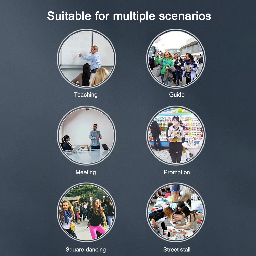 Беспроводная гарнитура с микрофоном и усилителем, усилитель голоса для обучения, сцены и т. д.