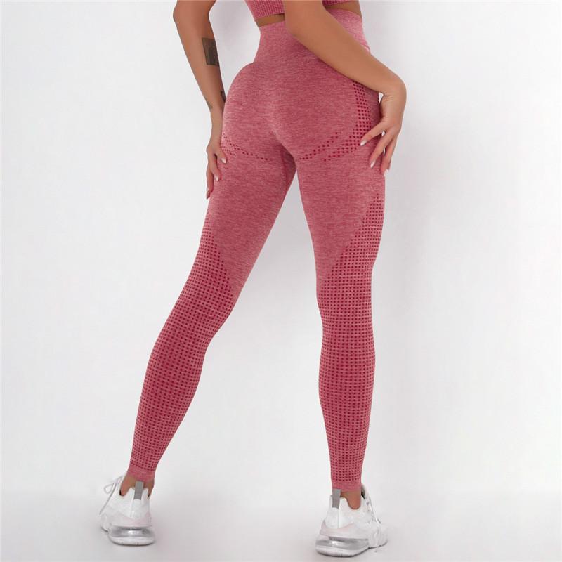 Бесшовные леггинсы Бесшовные однотонные леггинсы для йоги в тренажерном зале с высокой талией