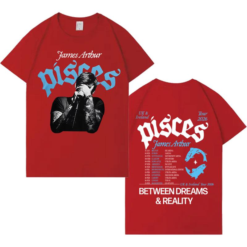 Singer James Arthur 2026 Gothic Album Graphic Tees Mens Y2K Clothes Aesthetic Oversized Comfort Short Sleeve TShirts Teenagers