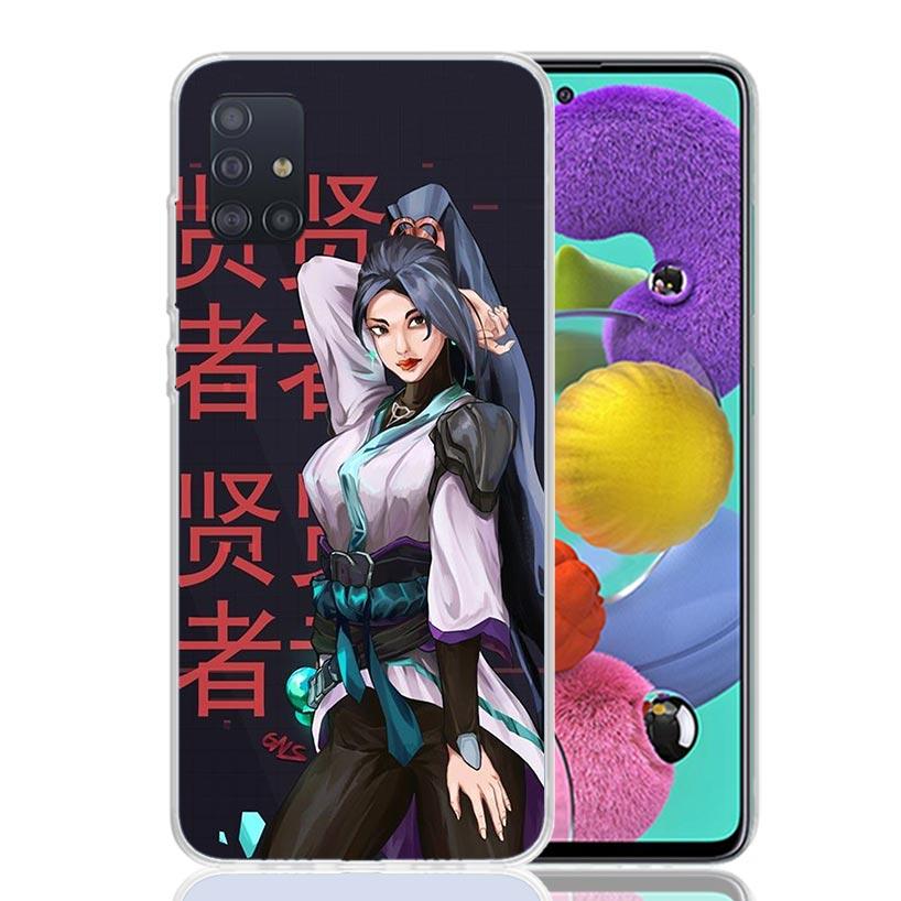Valorant Sage Phone Case for Samsung Galaxy A52 A51 A50S A12 A22 A32 A72 A10S A30S A31 A71 Note 20 Ultra 10 Plus S10 Galaxy A52