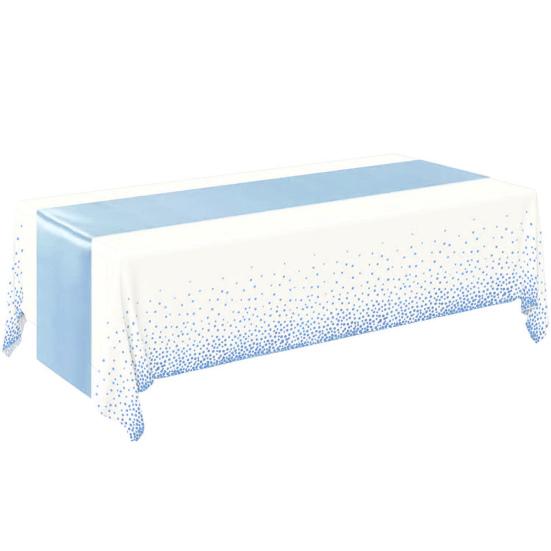 1 Set Table Cover Silky Smooth Printing Wrinkle Free Unfading Table Decoration Waterproof Tablecloth And Satin Table Runner Set Home Use