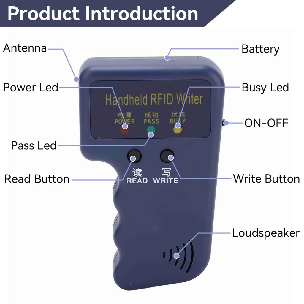 Читатель-писатель, копировальный аппарат Cloner 125 кГц, считыватель-писатель, дубликатор карт с 6 записываемыми метками и 6 картами