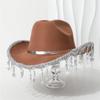 Christmas stage performance star woolen jazz top hat shining pentagram knight hat male and female tide