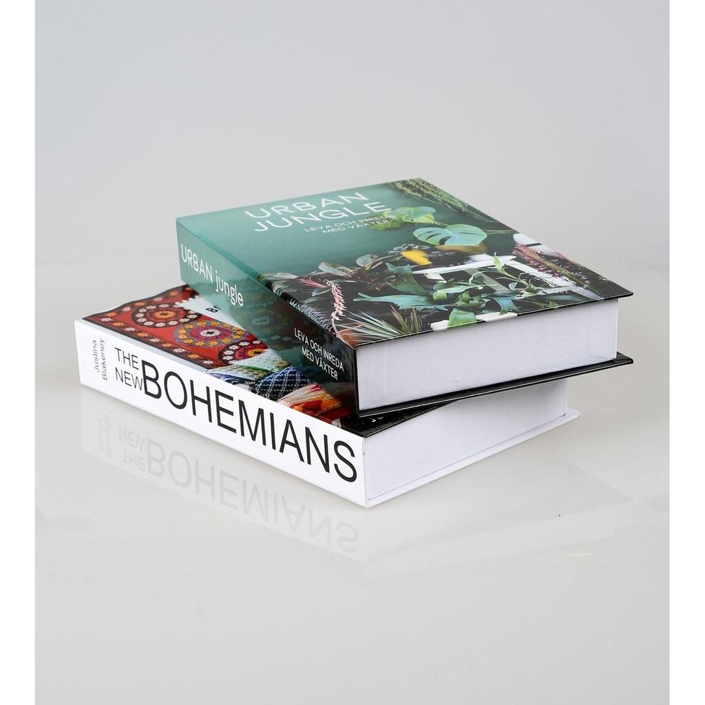 2 Pcs Luxury Fake Books for Decoration Simulation Book Storage Box Coffee Table Books Decorative Book Boxes For Living Room Home Decoration