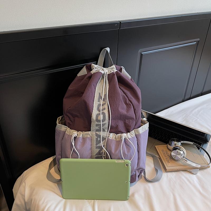 Versatile Drawstring Backpack - Lightweight Sports Bag for Tennis & Badminton Rackets, Perfect Gym & Travel Pack