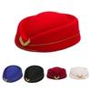 Air Hostesses Hat Stewardess Hat Beret Hat Women Formal Uniform Caps Accessory Party Hats Costume Accessories