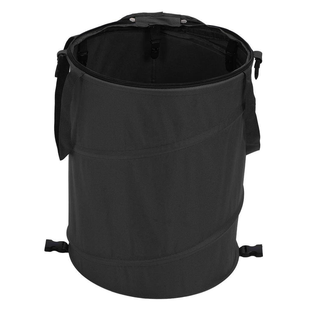 Camping Trash Can with Zippered Lid 24 Gallons Large Capacity Foldable Portable Garden Garbage