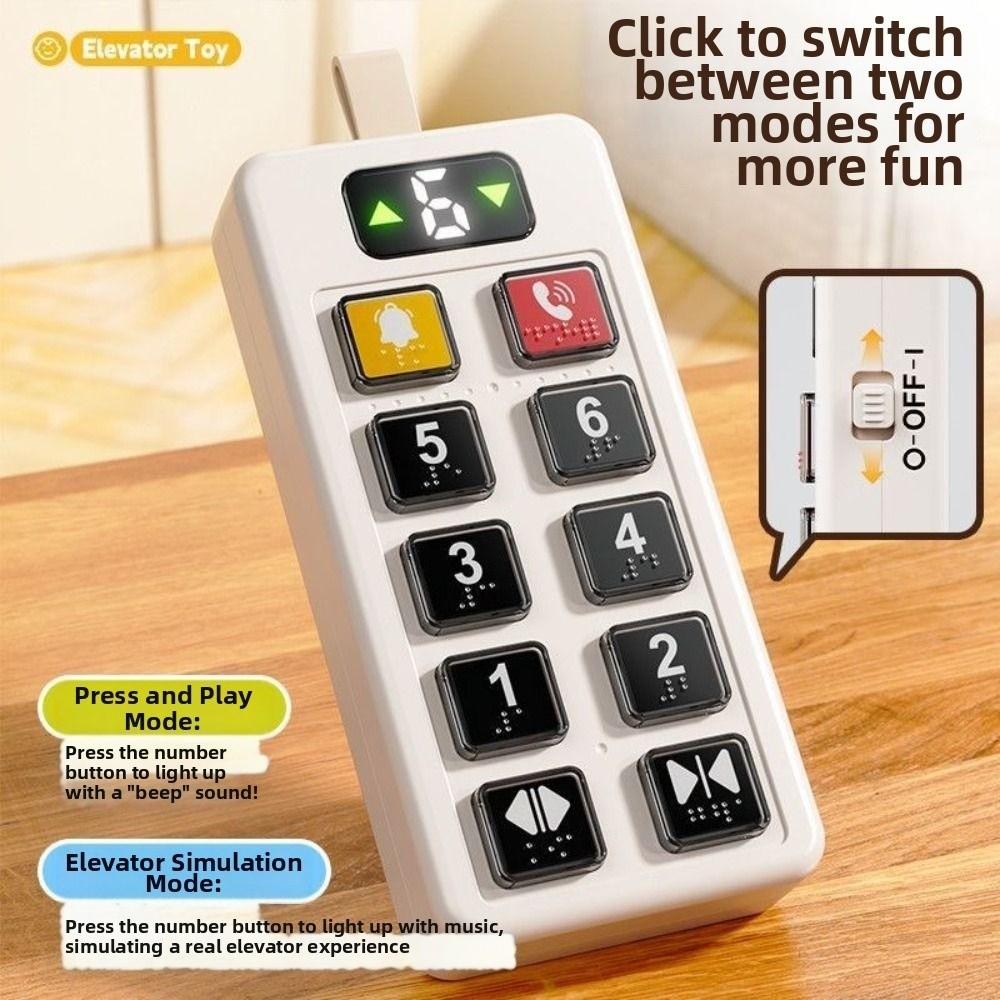 with Sound Effects Elevator Button Simulation Toy Educational Pretend Play Toys for Infant Toddler