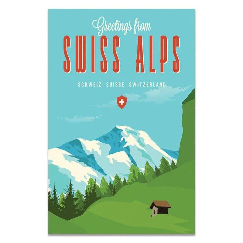 Travel City Vintage Poster Metal Tin Signs New York Paris Tokyo Landscape Retro Plaque Metal Plate Wall Art Decor for Bar Home