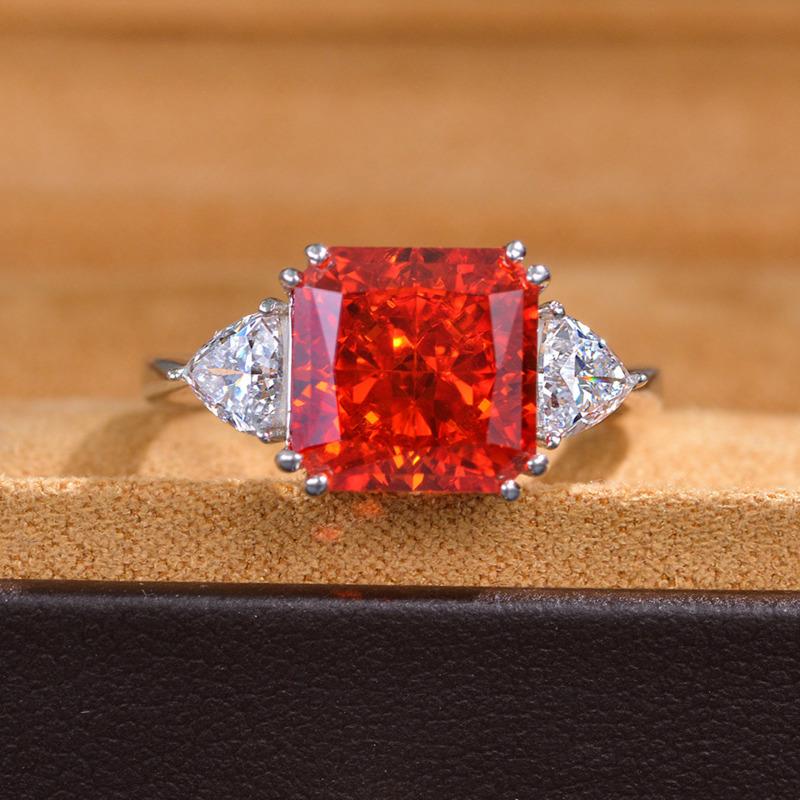 Gica Gema 100% 925 Sterling Silver Zircon Gemstone Wedding Engagement Ring For Women Fine Jewelry Gifts