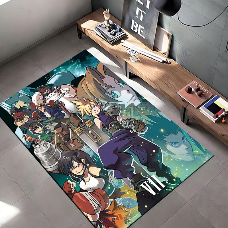 Fantasy VII Inspired Character Art suitable as a non-slip mat for the living room or bedroom sofa