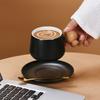 Round Wooden Ceramic Coffee Cup with Saucer Modern Afternoon Tea Dessert Cup Exquisite Couple Mug Office Mug Home Decoration.