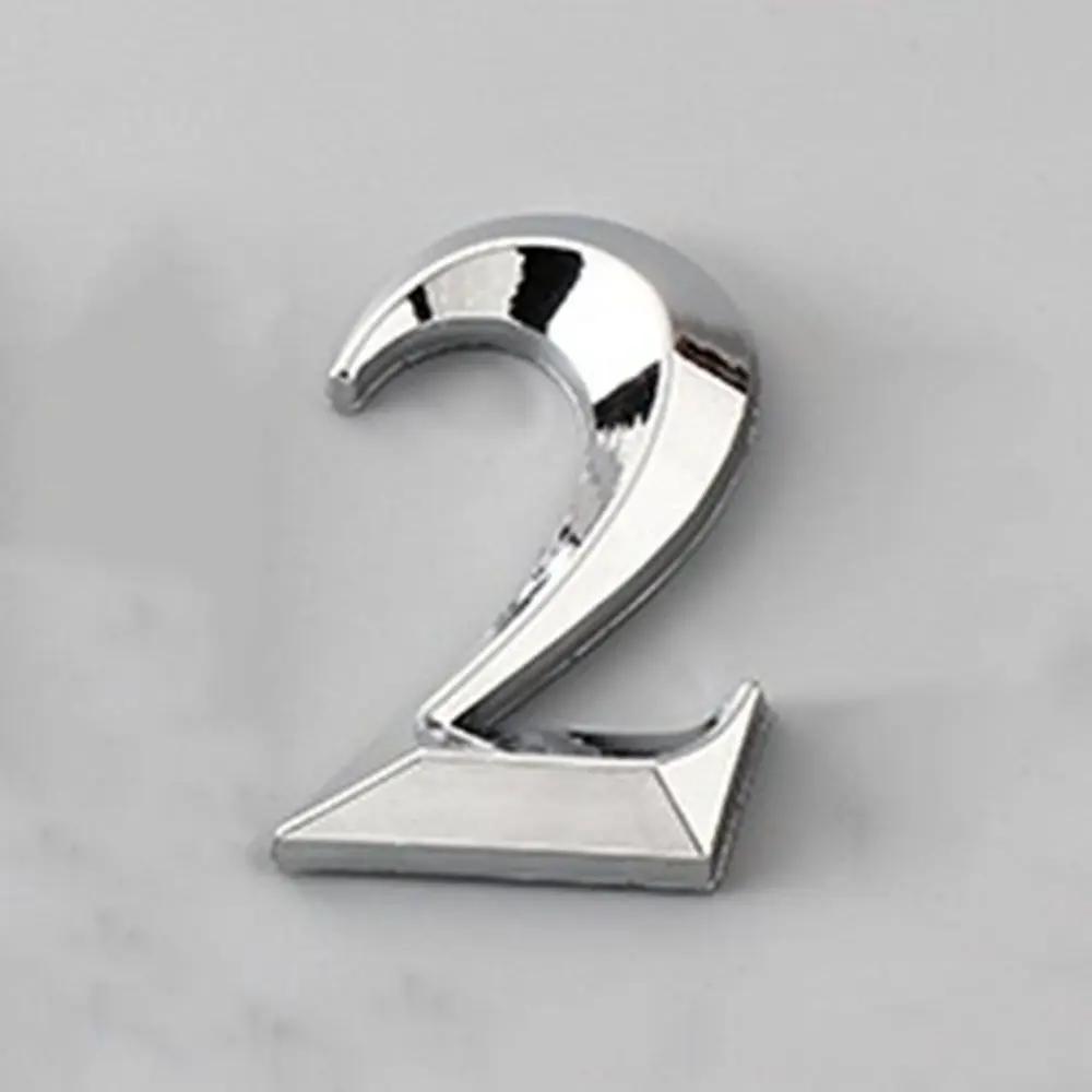 Apartment Hotel Office Door Address Silver 5cm Self Adhesive Door Plate Sign Digits House Number Stickers 3D