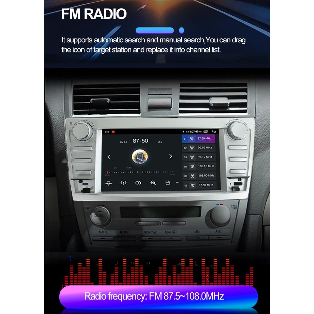 Автомобильное радио 2Din Android 8INCH для Toyota Camry XV40 2006-2011 Carplay мультимедийный плеер стерео автоаудио головное устройство навигация GPS 2+64 ГБ