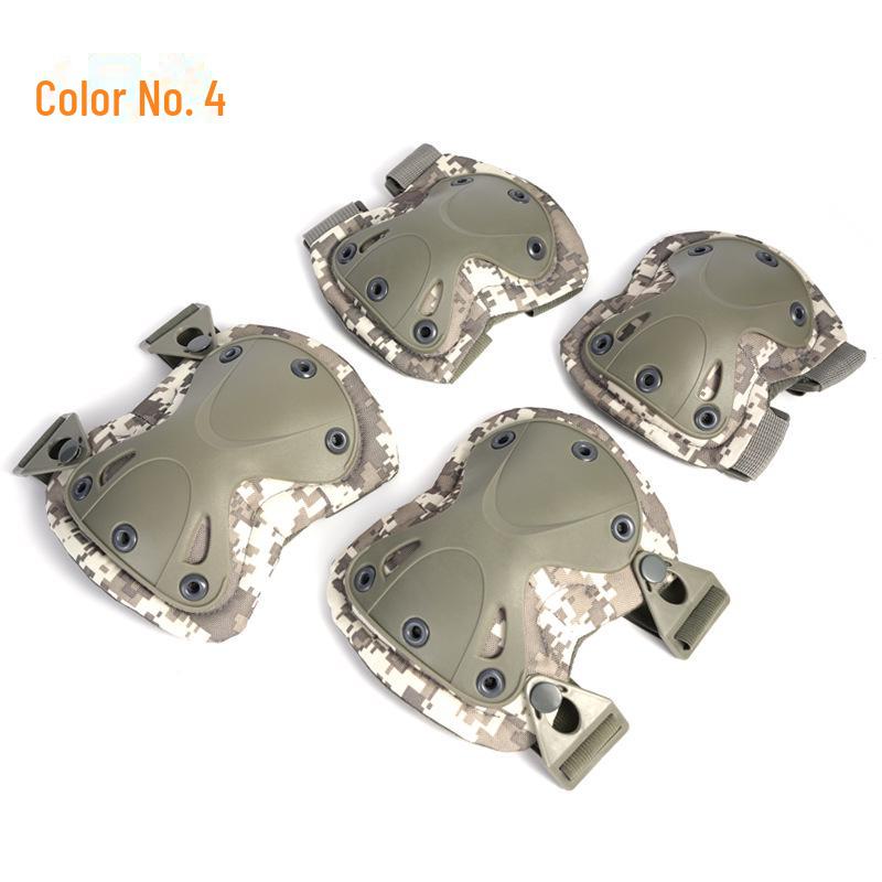 Комплект тактических наколенников и налокотников - 4 шт. для тренировок, боя, езды на велосипеде, спорта и защиты запястья