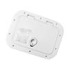 Marine Safety Hatches Deck Plate With Reinforced Hinges Weatherproof Construction And Key Lock For Outdoor Installation