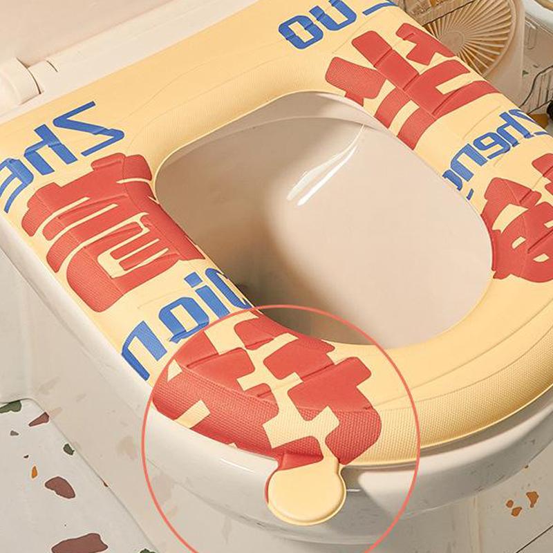Мультяшный водонепроницаемый чехол для сиденья унитаза, универсальный милый чехол для сиденья унитаза