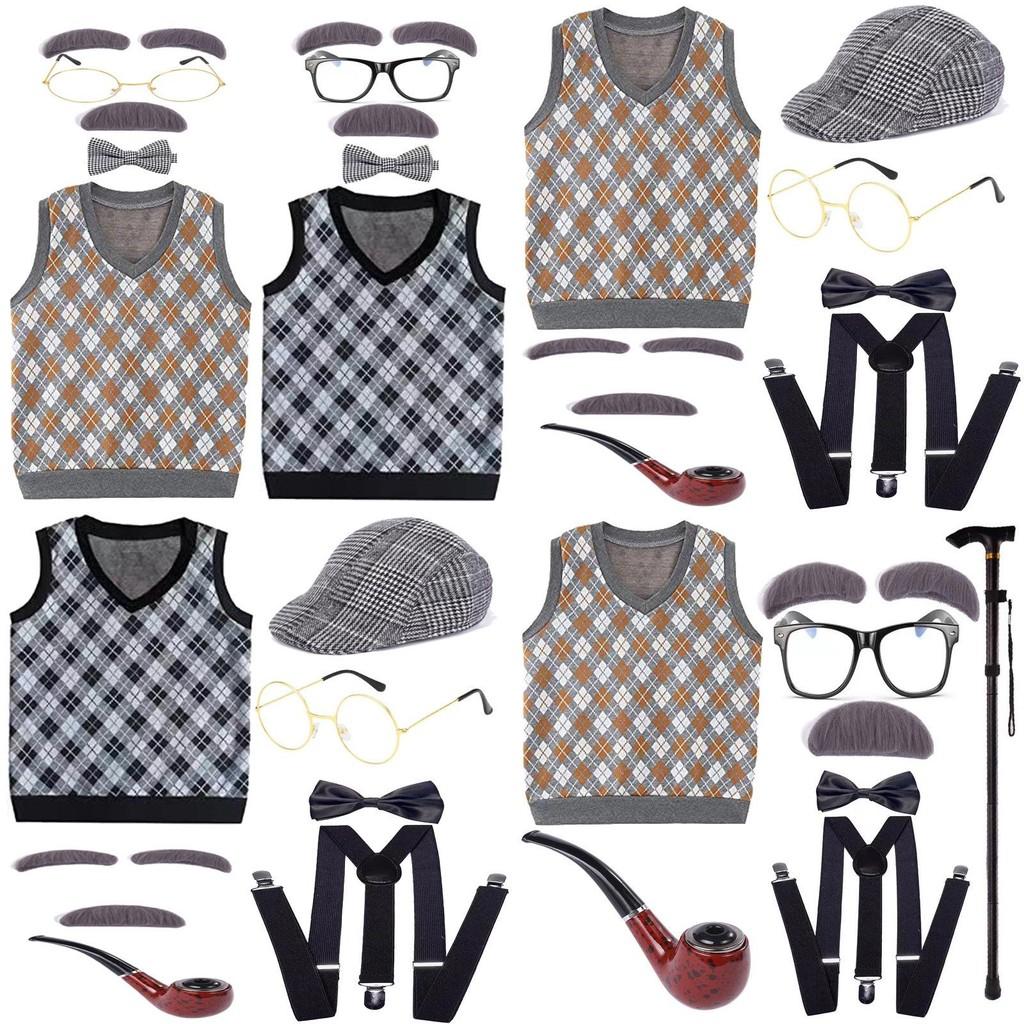 Elderly Childrens Day Cosplay Costume Stage Performance Halloween Fashion Party